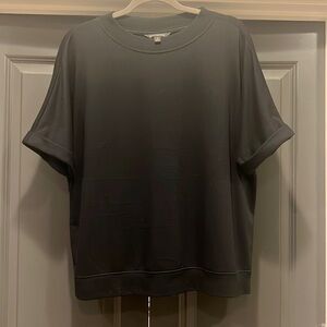 Black cuffed sleeve tee